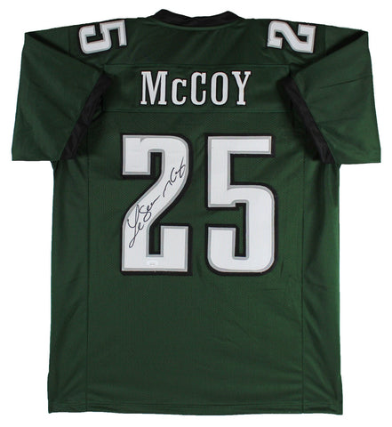 LeSean McCoy Authentic Signed Green Pro Style Jersey Autographed JSA Witness