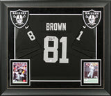 Raiders Tim Brown Authentic Signed Black Nike Framed Jersey PSA/DNA #AL51266