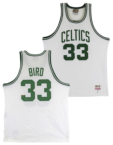 Celtics Larry Bird Signed 1985-86 White Mitchell & Ness Jersey BAS #X71276