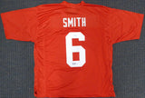 ALABAMA DEVONTA SMITH AUTOGRAPHED RED JERSEY SIGNED ON BOTTOM BECKETT 191128