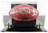 Bills (3) Reed, Kelly, & Thomas Signed "Duke" Showcase Football W/ Case BAS Wit