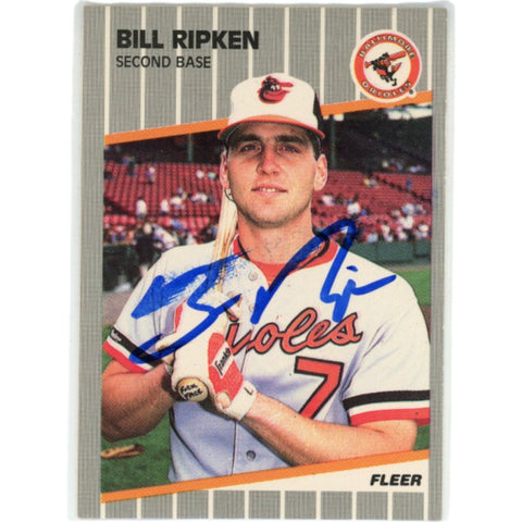 Billy Ripken Autographed 1989 Fleer 616 Trading Card AS IS Grade Beckett 47154