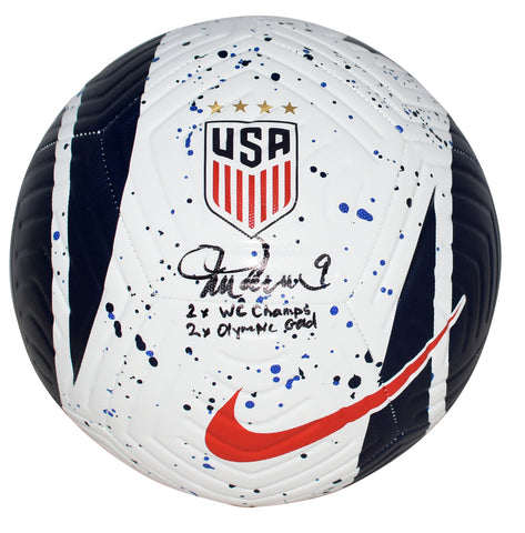 MIA HAMM SIGNED USWNT TEAM USA WOMEN'S NIKE SOCCER BALL W/ 2x GOLD & CHAMPS