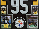 FRAMED PITTSBURGH STEELERS GREG LLOYD AUTOGRAPHED SIGNED JERSEY JSA COA