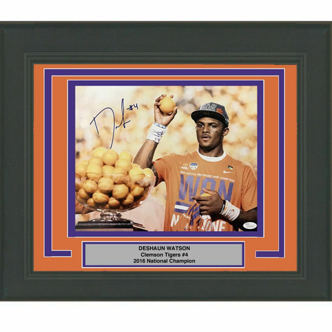 FRAMED Autographed/Signed DESHAUN WATSON Clemson Tigers 11x14 Photo JSA COA