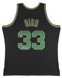 Celtics Larry Bird Authentic Signed Black M&N HWC Swingman Jersey BAS Witnessed