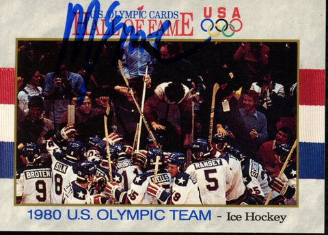 Mike Eruzione Signed 1991 Impel #71 1980 U.S. Olympic Hockey Team JSA 188320