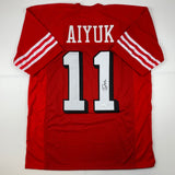 Autographed/Signed Brandon Aiyuk San Francisco Alternate Red Jersey JSA COA