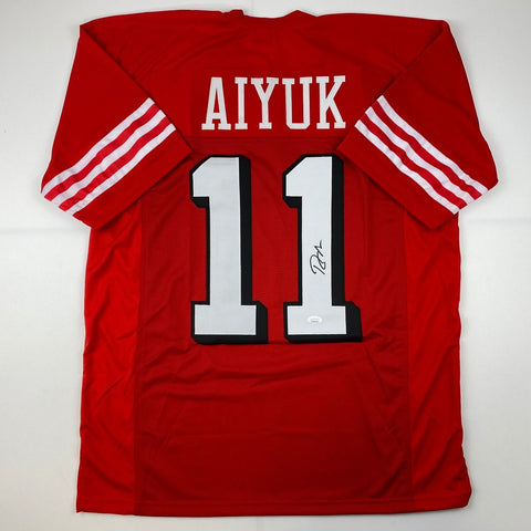 Autographed/Signed Brandon Aiyuk San Francisco Alternate Red Jersey JSA COA