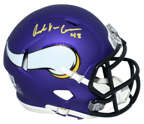 ANDREW VAN GINKEL SIGNED MINNESOTA VIKINGS SPEED MINI HELMET BECKETT