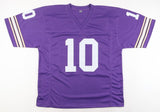 Fran Tarkenton Signed Minnesota Vikings Jersey Inscribed "HOF 86" (JSA COA) Q.B.