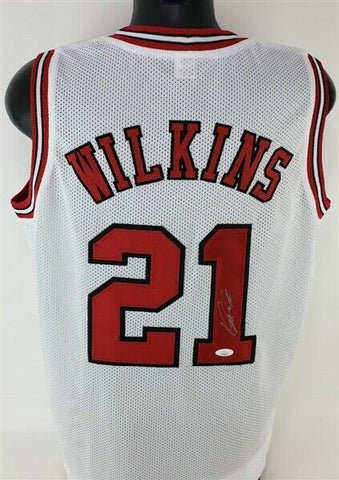 Dominique Wilkins Signed Georgia Bulldogs Jersey (JSA COA) #3 Overall Pick 1982