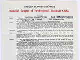 Don Larsen Signed 1964 San Francisco Giants Uniform Player's Contract BAS LOA