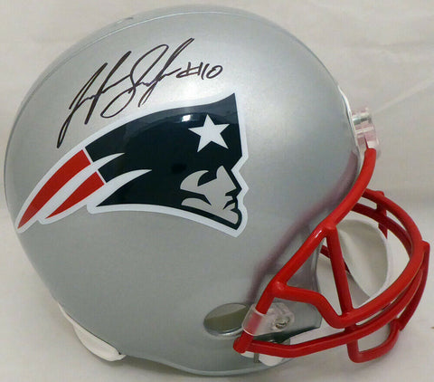 JOSH GORDON AUTOGRAPHED SIGNED PATRIOTS FULL SIZE REPLICA HELMET BECKETT 139554