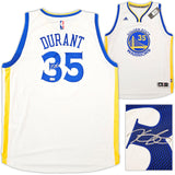 WARRIORS KEVIN DURANT AUTOGRAPHED WHITE ADIDAS JERSEY XL BECKETT 212185