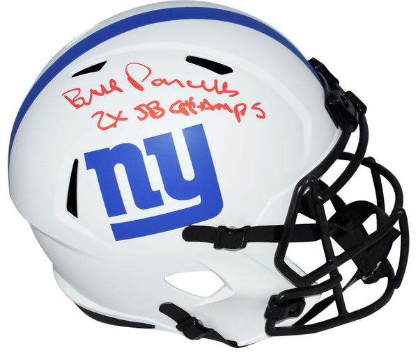 BILL PARCELLS SIGNED NEW YORK GIANTS LUNAR FULL SIZE HELMET W/ 2X SB CHAMPS