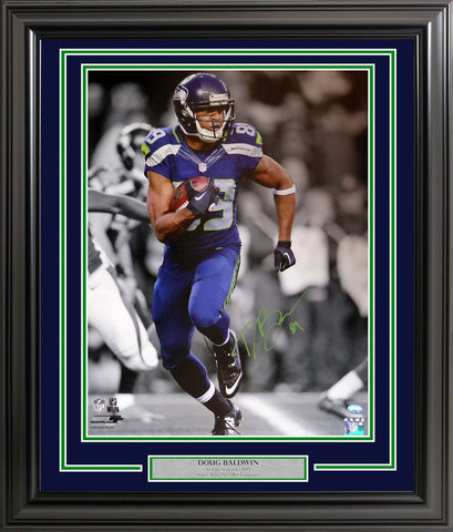 DOUG BALDWIN AUTOGRAPHED FRAMED 16X20 PHOTO SEATTLE SEAHAWKS MCS HOLO 209394