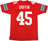 OHIO STATE ARCHIE GRIFFIN AUTOGRAPHED RED JERSEY HT 1974/75 BECKETT 230174