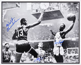 Wilt Chamberlain, Russell & Heinsohn Autographed Framed 16x20 Photo JSA XX57681