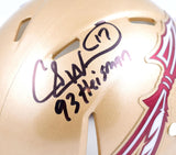 Charlie Ward Signed Florida State Speed Mini Helmet w/93 Heisman-Beckett W Holo