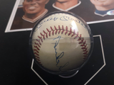 Mickey Mantle, Willie Mays & Duke Snyder Auto Baseball / Photo Display PSA/DNA