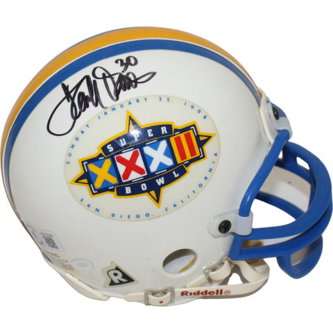 Terrell Davis Signed Super Bowl XXXII VSR4 Replica Mini Helmet Beckett 44163