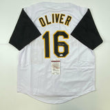 Autographed/Signed Al Oliver Pittsburgh Pirates White Baseball Jersey JSA COA