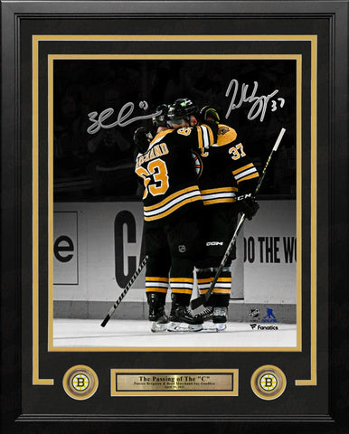 Patrice Bergeron Brad Marchand Final Game Bruins Autographed 16x20 Framed Photo