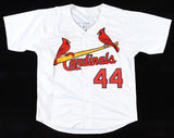 Jason Isringhausen Signed Cardinals Jersey Inscribed "2006 WS Champs" (JSA COA)