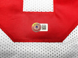 SAN FRANCISCO 49ERS NAVORRO BOWMAN AUTOGRAPHED WHITE JERSEY BECKETT QR 234528