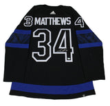 AUSTON MATTHEWS Autographed Authentic Captain Black Adidas Jersey FANATICS