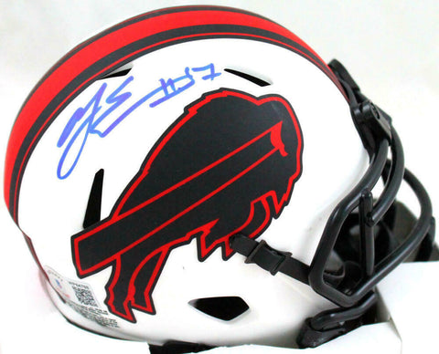 AJ Epenesa Autographed Buffalo Bills Lunar Speed Mini Helmet-Beckett W Hologram