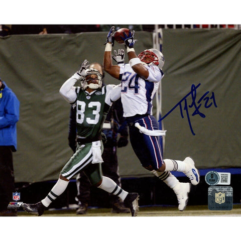 Ty Law Autographed/Signed New England Patriots 8x10 Photo Beckett 48112