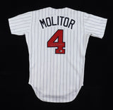 Paul Molitor Signed Minnesota Twins Jersey (Beckett) 3319 MLB Hits & WS MVP 1993