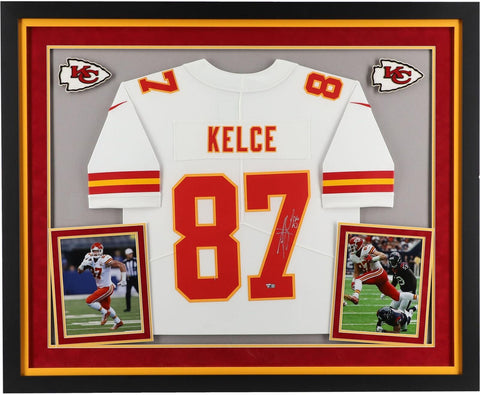 Chiefs Travis Kelce Signed Red Nike Game Jersey w/ Silver Sig BAS Wit