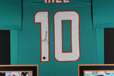 TYREEK HILL (Dolphins teal TOWER) Signed Autographed Framed Jersey Beckett