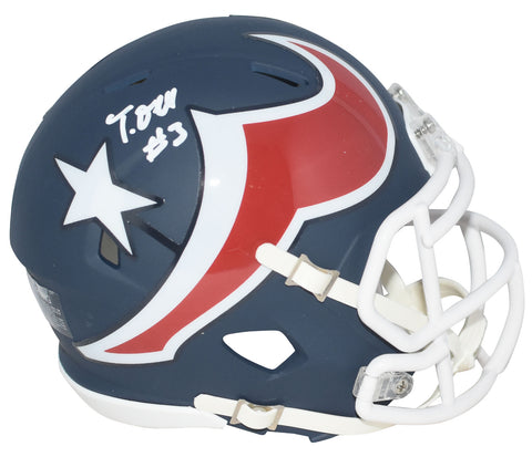 NATHANIEL TANK DELL SIGNED HOUSTON TEXANS AMP SPEED MINI HELMET BECKETT