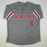 Autographed/Signed Ryan Howard Philadelphia Grey Baseball Jersey JSA COA