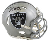 Raiders Davante Adams Authentic Signed Flash Speed Mini Helmet BAS Witnessed