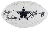 Cowboys (3) Staubach, Dorsett & Pearson Signed Football W/ Case BAS Witnessed