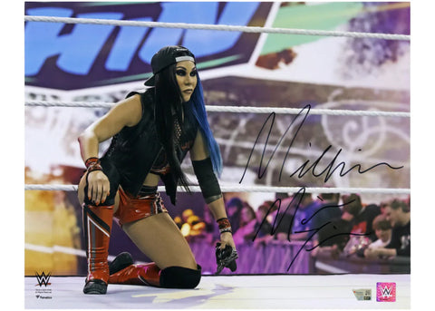 Mia Yim Autographed WWE In Ring Kneeling Down 16" x 20" Photograph Fanatics