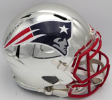 Tom Brady Autographed Chrome Silver Full Size Helmet Patriots TriStar 1901979