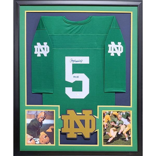 Paul Hornung Autographed Signed Framed Notre Dame Packers HW Jersey JSA