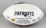 Ben Coates Autographed New England Patriots Logo Football- Beckett Auth