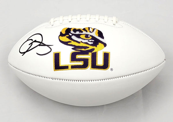 Odell Beckham Jr. Autographed LSU Tigers Logo Football Beckett Witnessed