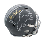 Barry Sanders Signed Detroit Lions Speed Full Size Slate NFL Helmet