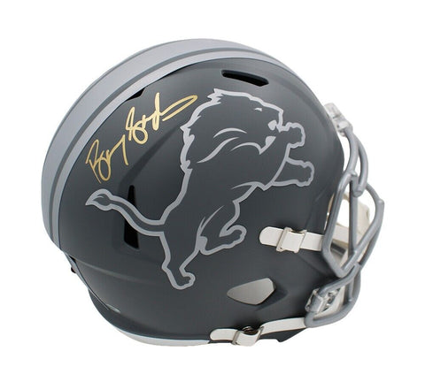 Barry Sanders Signed Detroit Lions Speed Full Size Slate NFL Helmet