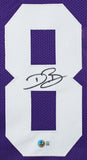 LSU Dwayne Bowe Authentic Signed Purple Pro Style Framed Jersey BAS Witnessed