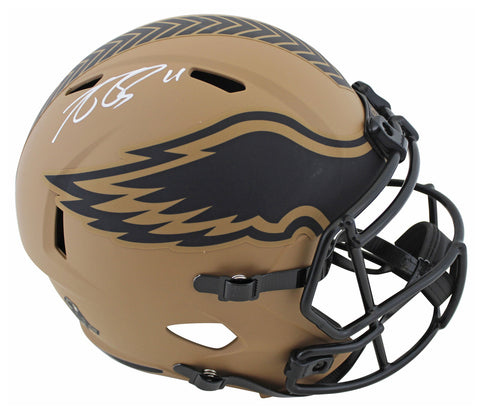 Eagles A.J. Brown Signed STS II Full Size Speed Rep Helmet BAS Witnessed