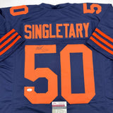 Autographed/Signed Mike Singletary Chicago Retro Blue Color Rush Jersey JSA COA